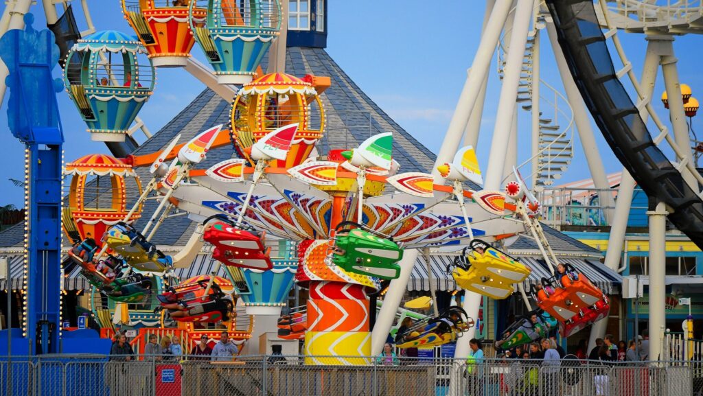 Amusement rides on the Wildwoods Boardwalk