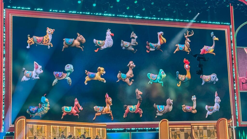 The 22 unique animal seats found on El Carrusel de los Animalitos at Animal Kingdom