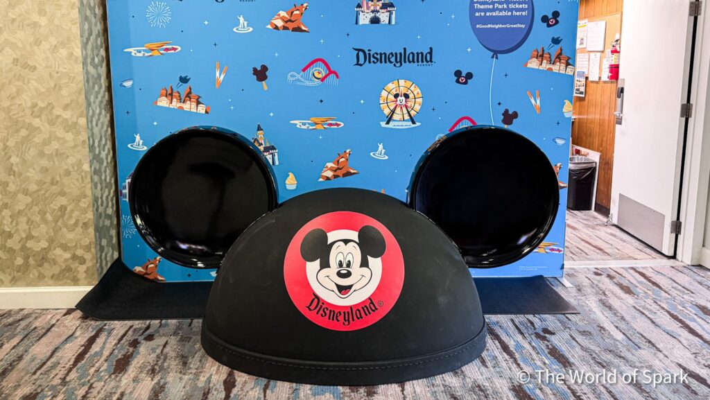Mickey Mouse Ears photo op at The Anaheim Hotel in Anaheim, California
