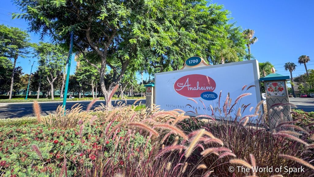 Entrance to The Anaheim Hotel in Anaheim, California