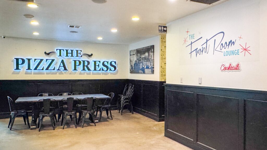 The Pizza Press on-site restaurant at The Anaheim Hotel in Anaheim, California