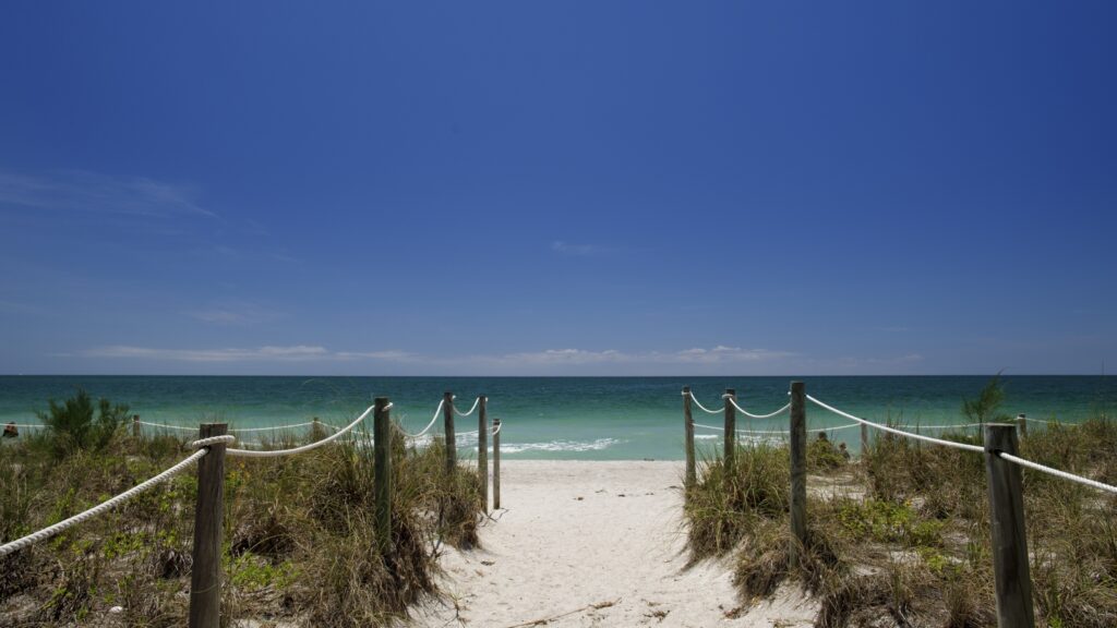 A beach on Captiva Island in Southest Florida