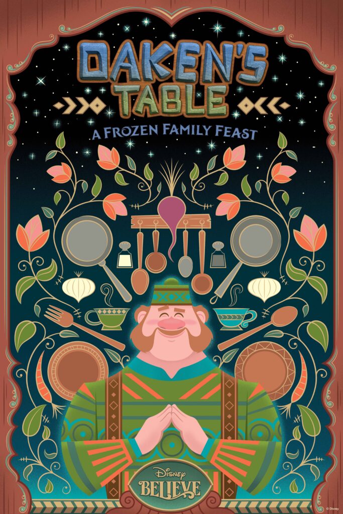 Poster for Oaken's Table: A Frozen Family Feast aboard the Disney Believe